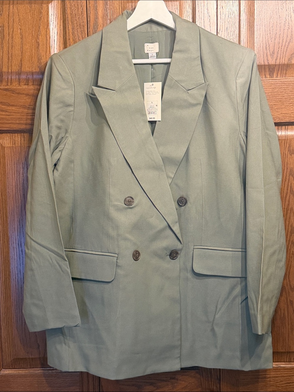 a new day Sage Green Blazer Jacket